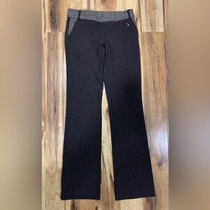 Baby Phat Dress Pants Brown Pinstripe Y2K Low Rise Straight Leg Size 1 Vintage